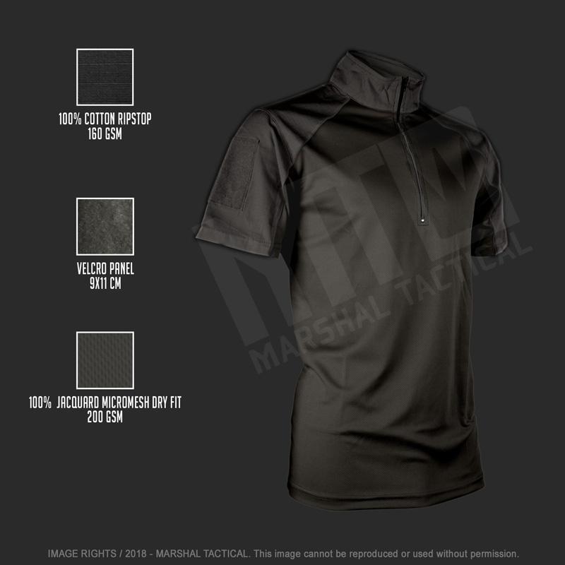 Minimal tactical T-shirt MTS - Black - Marshal Tactical - Rebel Replicas