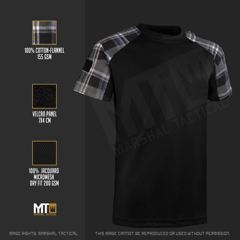Tactical Lumberjack T-Shirt Mesh - Blue/Grey - Marshal Tactical - Rebel Replicas