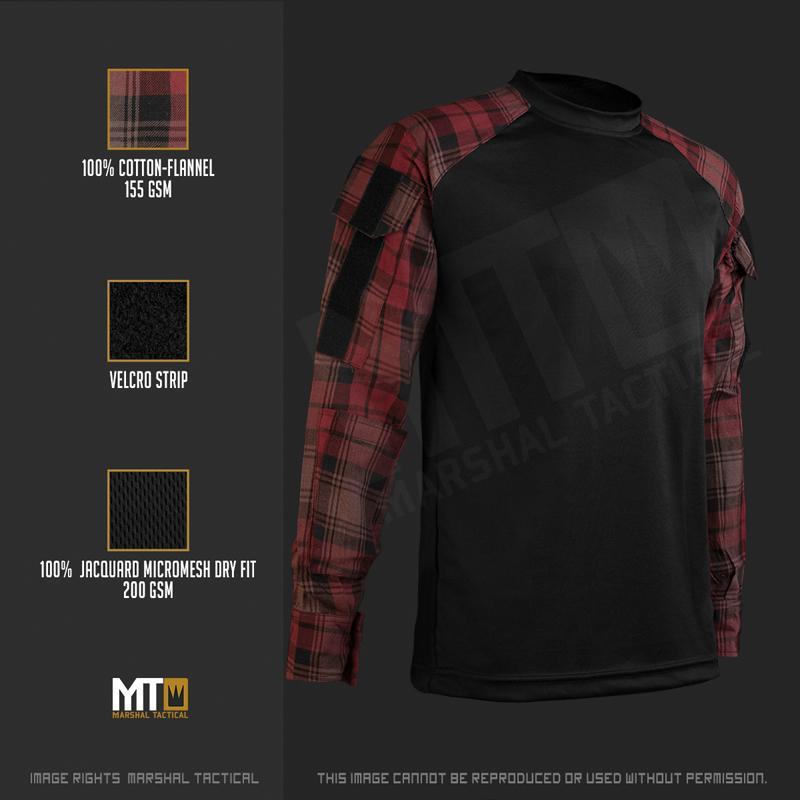 Camisa Tactical Lumberjack Mesh - Rojo - Marshal Tactical - Rebel Replicas