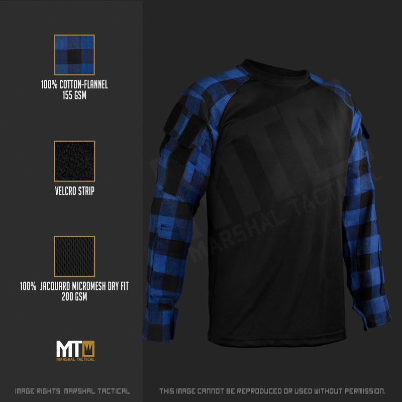 Tactical Lumberjack Shirt Mesh - Blue - Marshal Tactical - Rebel Replicas