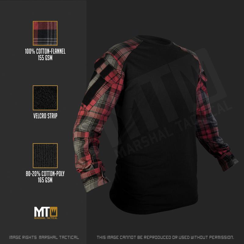 Tactical Lumberjack Shirt - Red - Marshal Tactical - Rebel Replicas