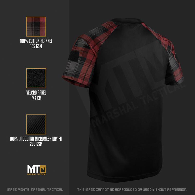Camiseta Tactical Lumberjack Mesh - Rojo - Marshal Tactical - Rebel Replicas