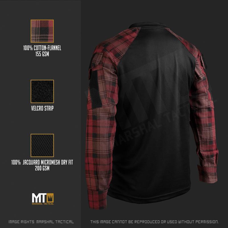 Camisa Tactical Lumberjack Mesh - Rojo - Marshal Tactical - Rebel Replicas