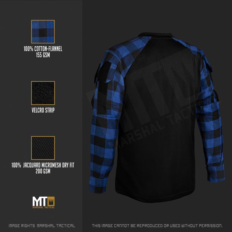Camisa Tactical Lumberjack Mesh - Azul - Marshal Tactical - Rebel Replicas