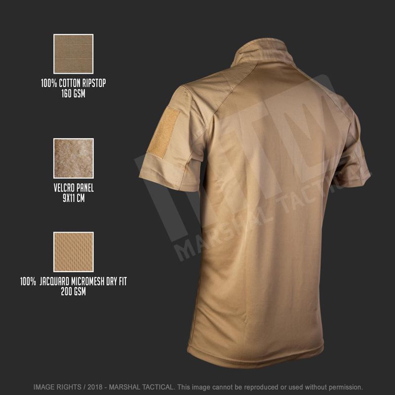 Camiseta táctica Minimal MTS - Tan - Marshal Tactical - Rebel Replicas