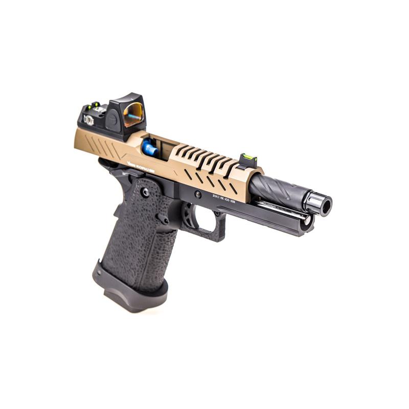 Pistola HI-CAPA 4.3 + Red Dot BDS - GBB - Tan/Negro - Vorsk - Rebel Replicas