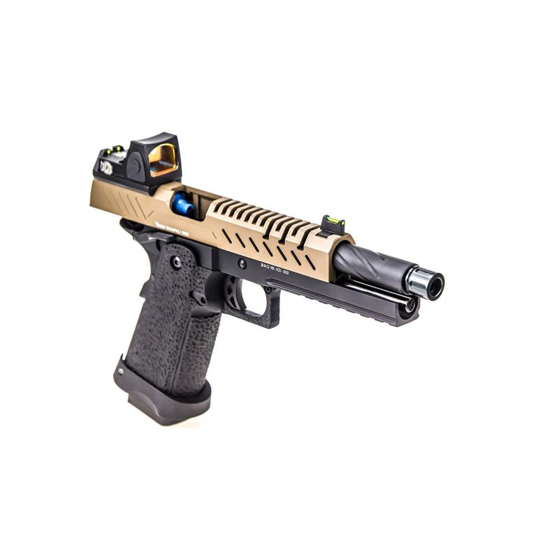 Pistola HI-CAPA 5.1 + Red Dot BDS - GBB - Tan/Negro - Vorsk - Rebel Replicas